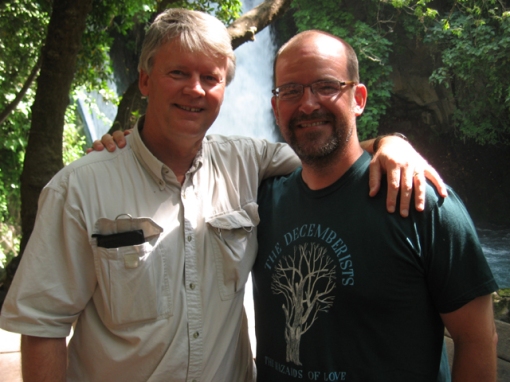 Jim Miller and Brian Marsh at Banias Falls